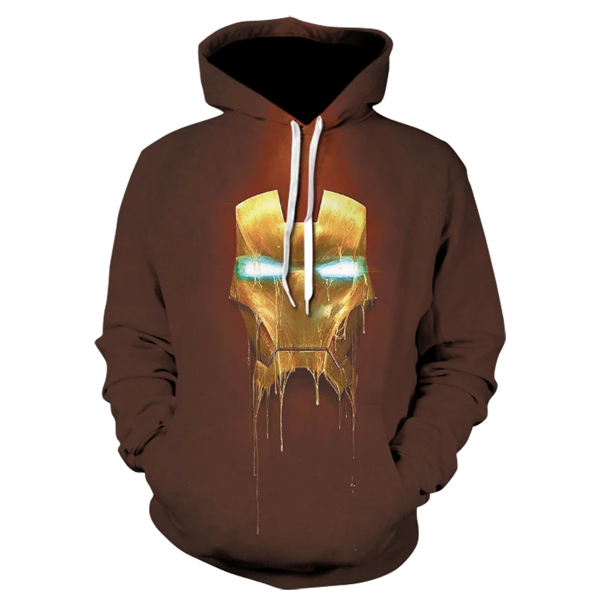 

2019 Marvel Avengers 3 Iron Man 3D Print sweatshirt mens hoodies Superhero hoodie fitness Clothing Man's streetwear Tops Tee