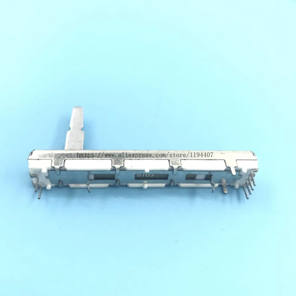5pcs 60mm for Pioneer DJM 350 600 700 800 Push Fader Straight Slide Potentiometer DJ MIXER B10Kx2