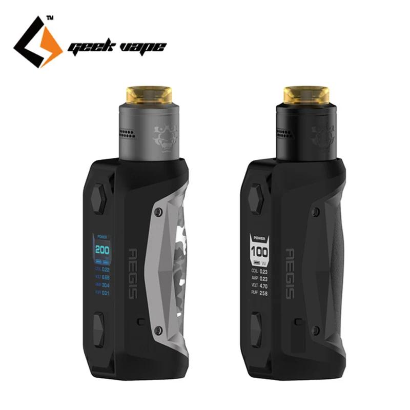 Оригинальный Geekvape Aegis Solo Tengu комплект с 100 W Box Mod RDA электронная сигарета Vape Vapor VS