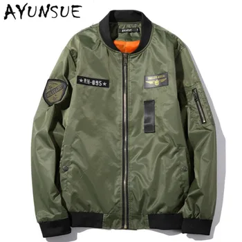 

Printing Men's Jacket Spring-Autumn Army Green Men's Pilot Jacket Wind Breaker Bomber Jackets Men Coat Jaqueta Masculina FYY275