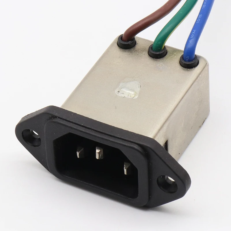 Монтаж панели 3 контактный разъем переменного тока 8A фильтр EMI 115/250VAC 50/60Hz High & Low Corp.
