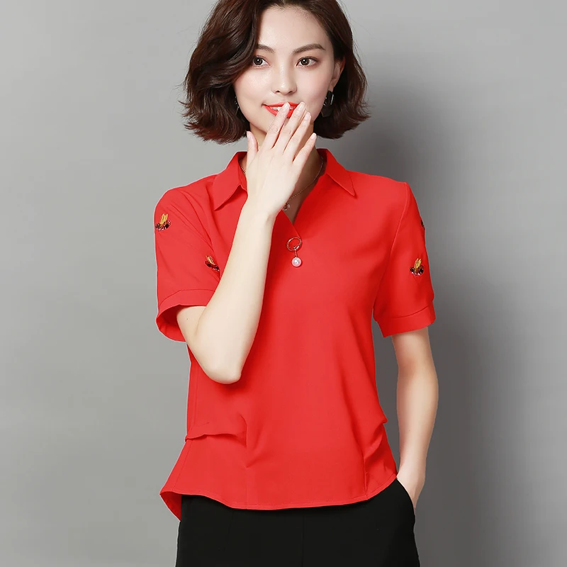 

Womens Tops and Blouses Chiffon Women Blouses White Women Long Sleeve Shirts Blusas Femininas Elegante Plus size 4XL/XXXL