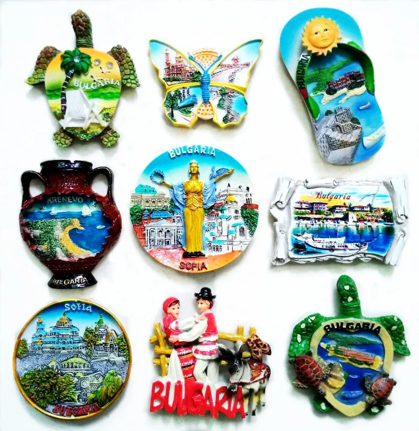 Высококачественные магниты на холодильник в Болгарию, сувениры для туризма, магнитные стикеры на холодильник, домашний декор