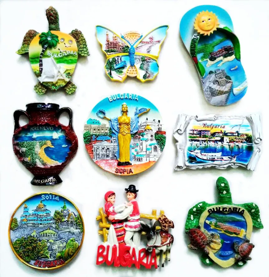 

High Quality Bulgaria 3D Fridge Magnets Tourism Souvenirs Refrigerator Magnetic Sticker Home Decortion