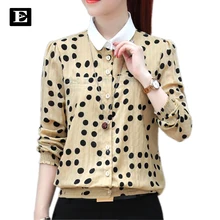 

For women Blouses for babes 2018 Chiffon blouse shirt for polka dots For women Shirts Large sizes women's clothing ladies Tops