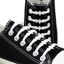 16 шт. без галстука летучая мышь шнурки для детей и взрослых эластичные силиконовые шнурки для обуви без застежки спортивные туфли со шнурками 6 см