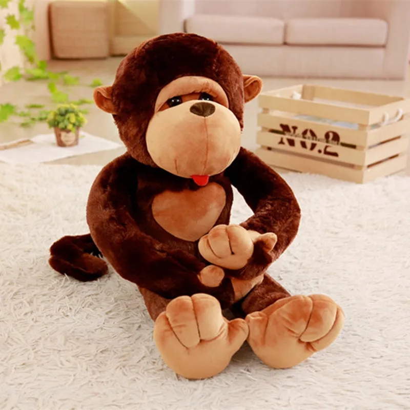 MIAOOWA 1PC 80CM Big Size Monkey Gibbon Doll Plush Toys Cute Monkey Plush Doll Animal Gorilla Doll Kids Children Birthday Gifts