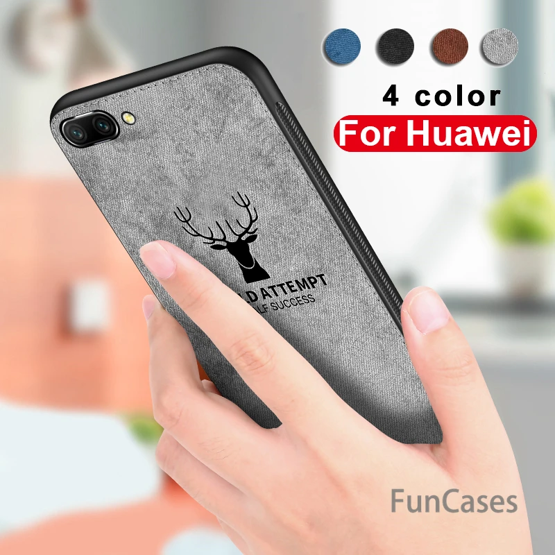 Роскошный чехол для huawei p20 lite на honor 6x 7c 7x 8x max 10 nova 3 i 3i mate 20 pro xCover тканевый