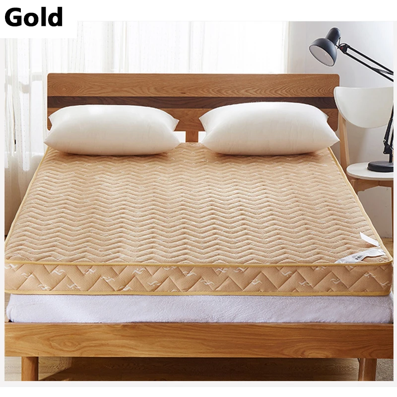 2019 New Style Fashion Gold/Blue Thick Warm Single Or Double Student Children Guesthouse Hotels Mattress Bedding