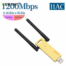 KEBIDU 1200 Мбит/с 2,4 ГГц USB Wifi адаптер двухдиапазонный WD-4602AC Wifi LAN адаптер RTL8812 USB3.0 адаптер Чипсет антенный ключ