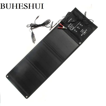 

BUHESHUI 5V/18V 21W Solar Panel Charger Dual USB+DC Output Foldable Portable Solar Charger Bag For iPhone 12V Battery New