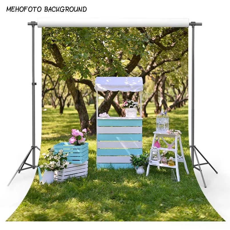Природа фотографии фоны 5x7ft фото фон Сад Белый Стул Свадебный студийный реквизит