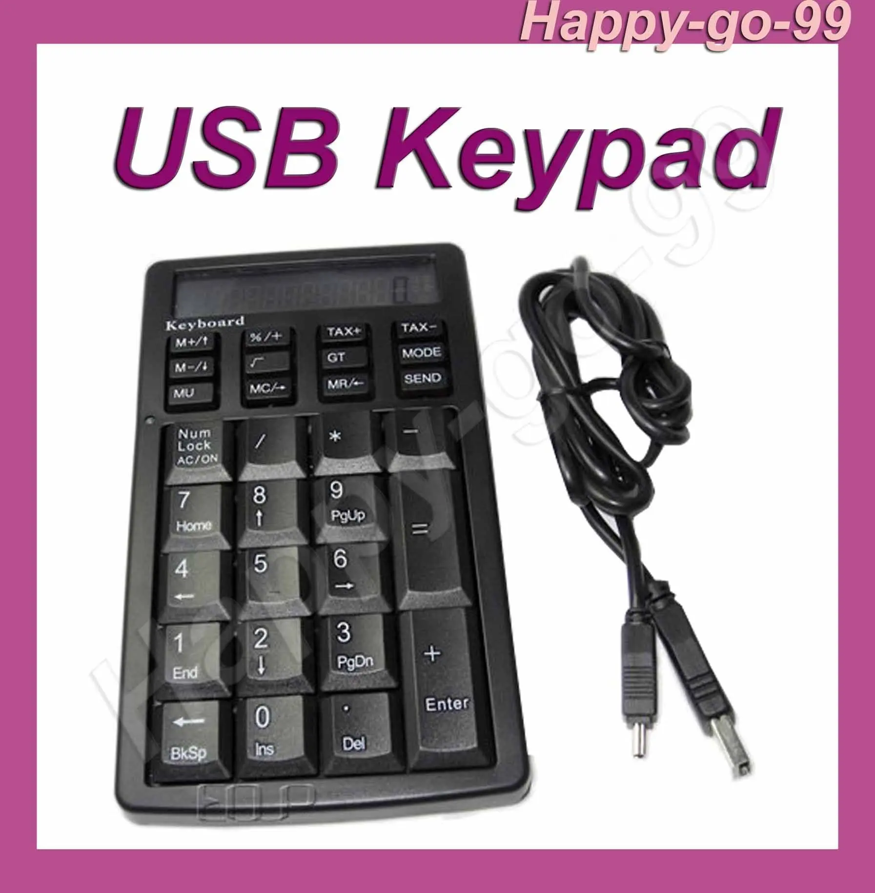 Free Shipping 2 In 1 USB Numpad Numeric Keypad Calculator For Laptopin