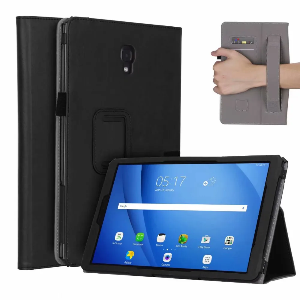 flip Rotating leather Case Wallet Pocket Hand Strap with Auto Sleep/Wake Function for Samsung Tab A 10.5&quot 2018 SM-T590/T595 T597 |