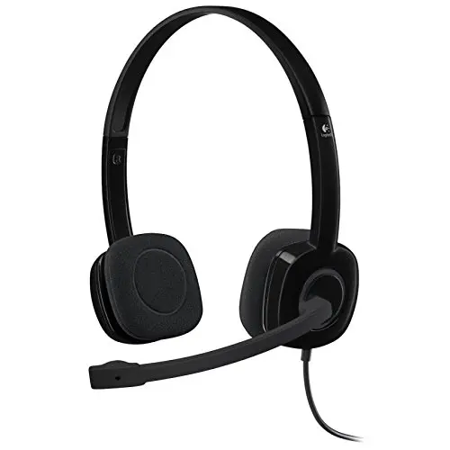 Аналоговая стереогарнитура logitech 3,5 мм H151 с микрофоном Boom-черный