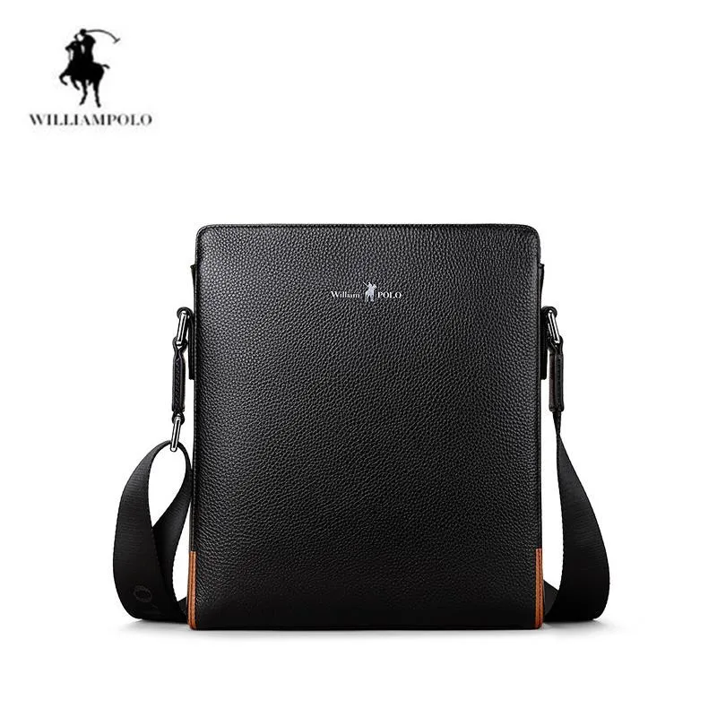 

Williampolo Men bags Business Genuine leather Crossbody bag Men Shoulder bag IPAD Cowhide