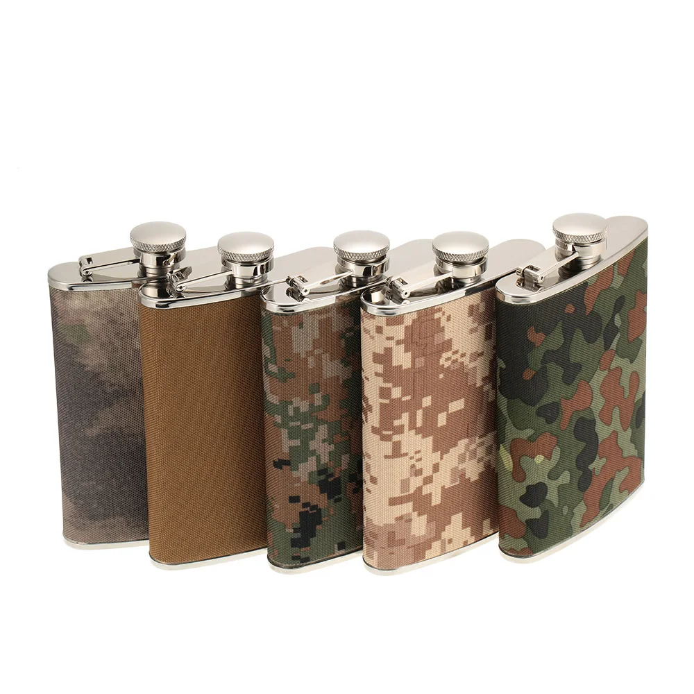 Outdoor Hip Flask Stainless Steel Camouflage Hip Flask with Small