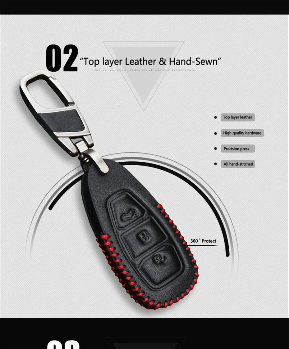 Car Key Case Cover For Ford 3 Button Key (3)