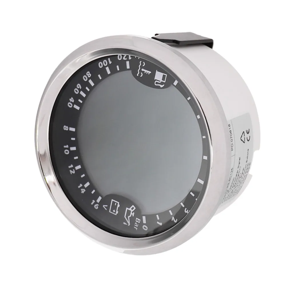 

6 in 1 Multi-functional Gauge 85mm Digital Speed Gauge Tachometer Water Temp Fuel Gauge Oil Pressure GPS Speedometer Car Boat