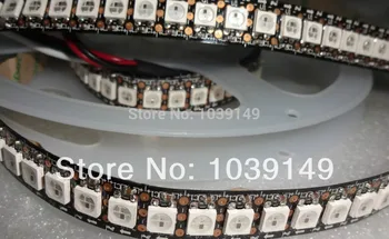 

144leds/m WS2812B(5050 rgb led with WS2811 IC built-in) led pixel strip,DC5V,2m long,non-waterproof;BLACK PCB