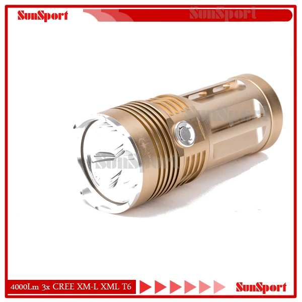 4000 lm lumens 3 x CREE XM-L XML T6 LED Flashlight Torch 4 18650 Light 30W Lamps | Лампы и освещение