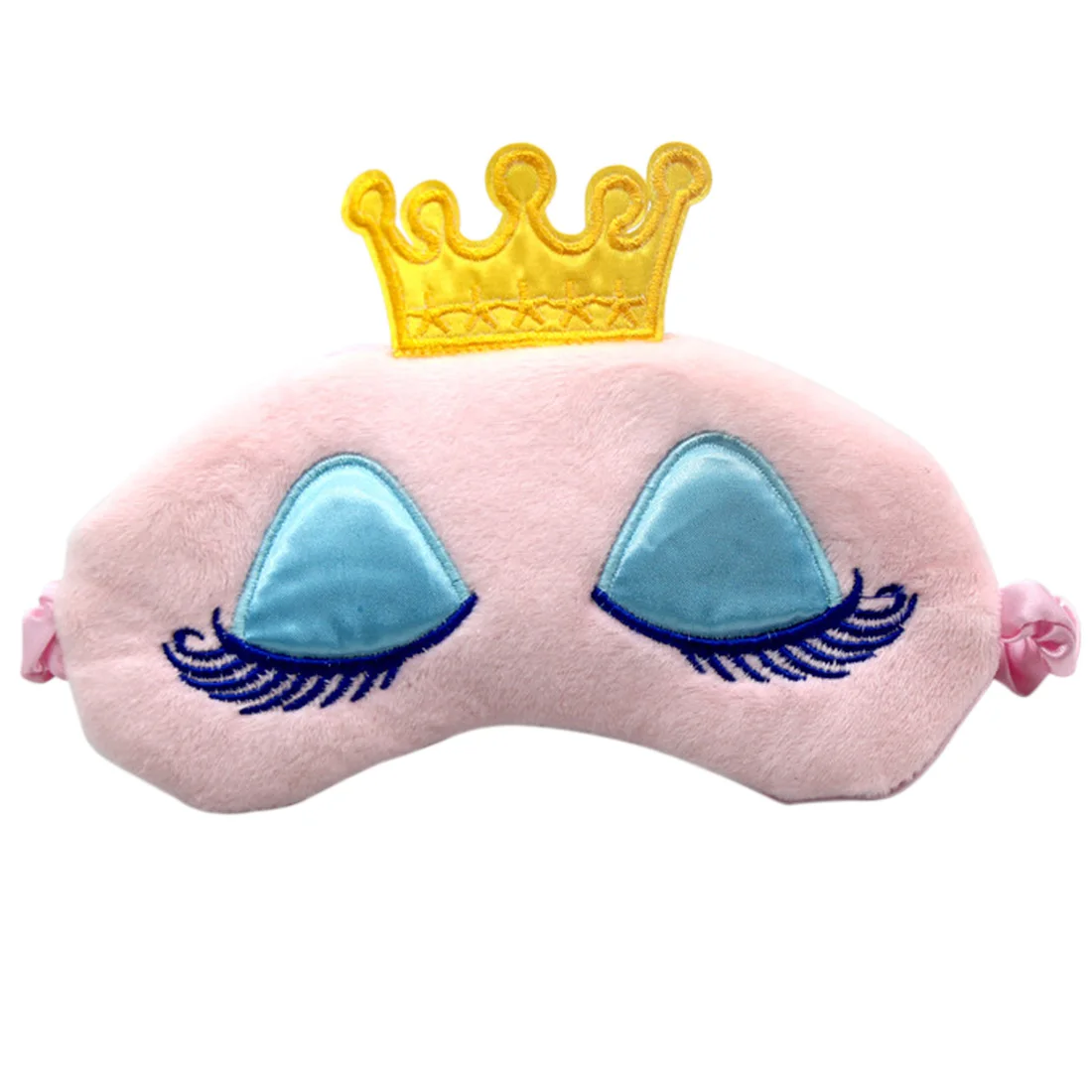 Pink/Blue Crown Sleeping Beauty Eyeshade Eye Cover Sleeping Mask/Travel