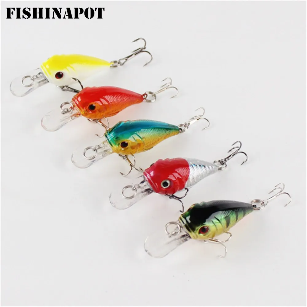 FISHINAPOT 1 шт. приманка для рыбалки 5 см 5G рукоятки жесткие приманки Искусственные