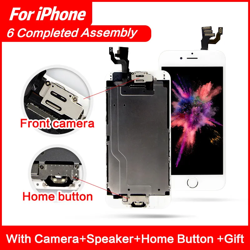 Цена AAA + + + для iPhone 6 6Plus 6S Plus font b lcd b font полная сборка в комплекте 100% с 3D Force сенсорный экран Замена дисплея без битых пикселей