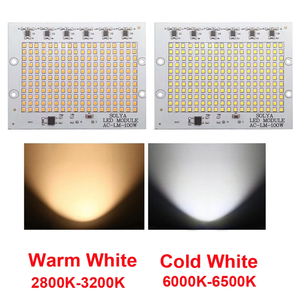 10 шт./лот Smart IC SMD светодиодные чипы лампа Вт 20 30 50 100 220 В DIY для наружного прожектора