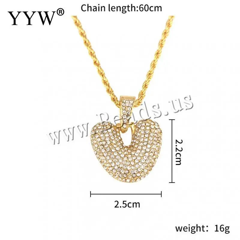 Cubic Zirconia Hip Hop Chain Neckalce A-Z Custom Name Bubble Initial Letter Necklaces& Pendant Charm For Women Men Jewelry