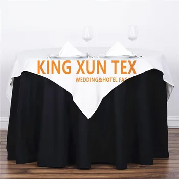 

High Thick 100% Polyester Table Overlay For Table Cloth Wedding Event Decoration - 90" x 90"