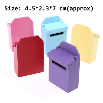 

1:12 Mini Wood Small Mailbox Dollhouse Miniatures Accessories Doll House Wooden Mailbox Miniature DIY Doll Furniture