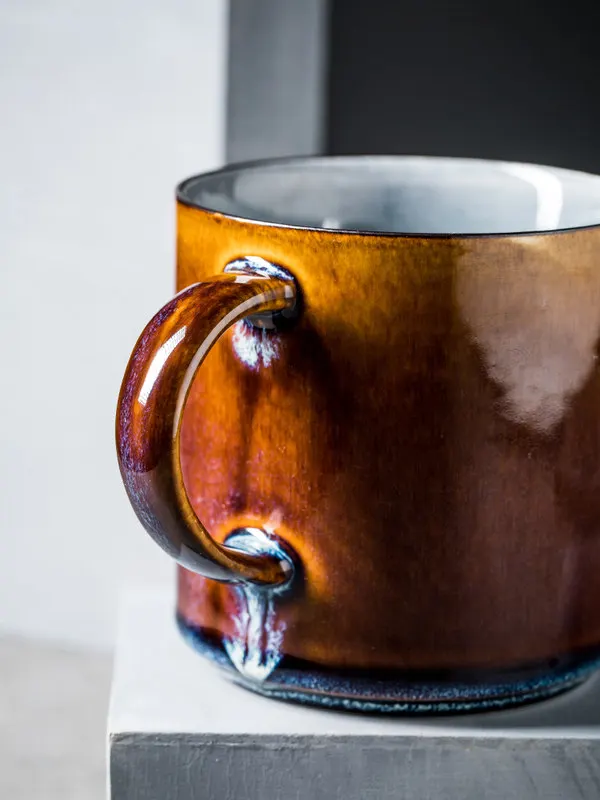Индивидуальная кружка домашняя керамическая чашка простая Скандинавская креативная кофейная чашка 400 мл