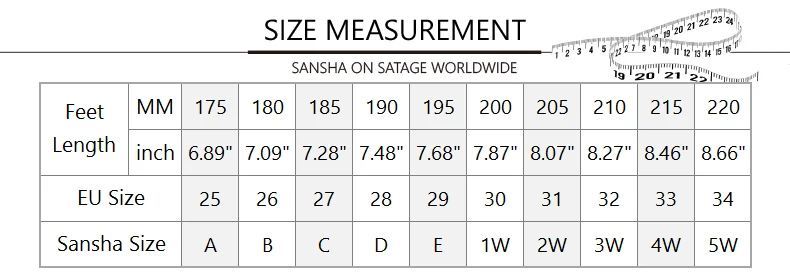 Sansha Pointe Shoes Size Chart