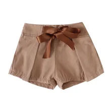 Летние шорты с бантом для девочек Одежда для детей ясельного возраста шорты для малышей нижняя одежда От 1 до 5 лет