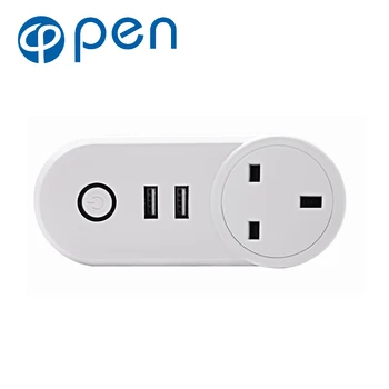 

OPSA-002 10A Wifi Smart Switch Power Plug Socket UK 220V Wireless Light Outlet Timer Remote Control Support Alexa Google Home