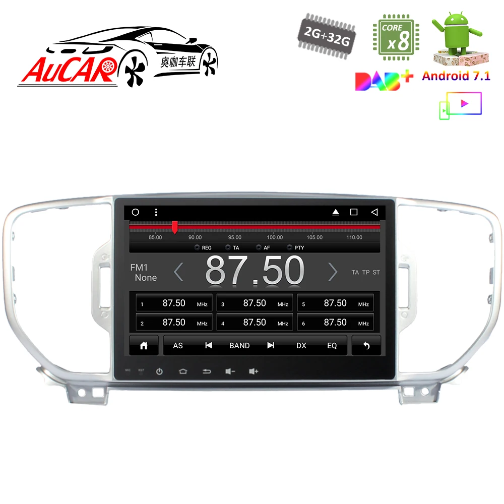Автомобильный DVD плеер 9 дюймов Android 7 1 GPS навигация для Kia Sportage KX5 2016 2017 HD Bluetooth радио
