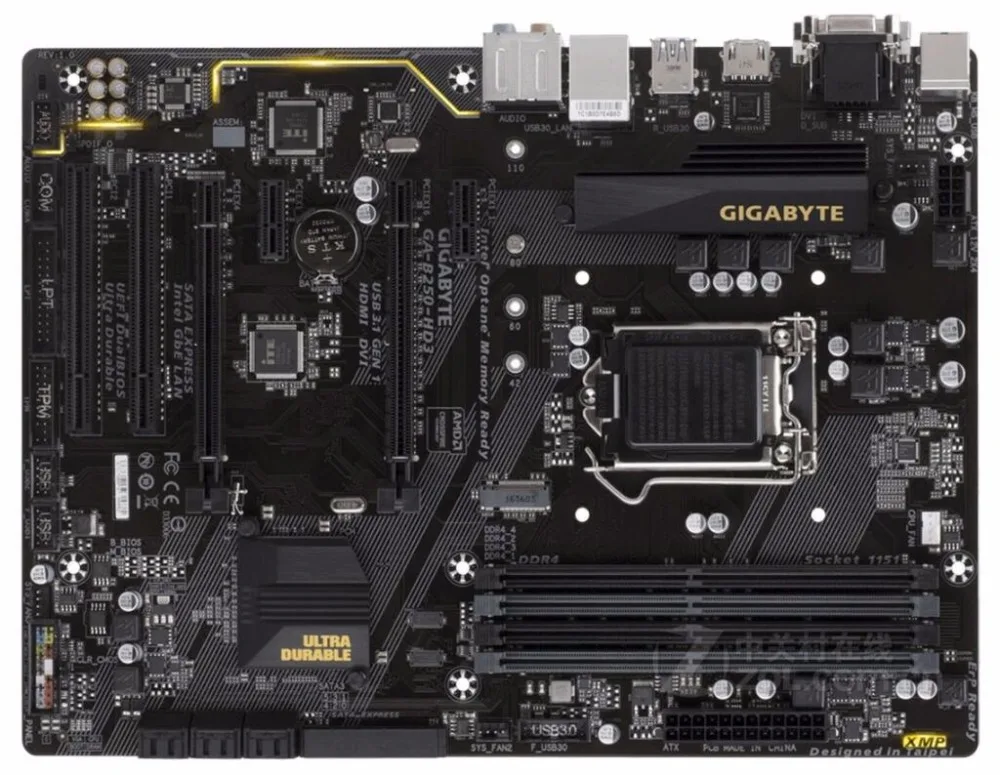 Для Gigabyte оригинальная б/у материнская плата разъем B250 LGA 1151 DDR4 USB3.0 SATA3 GA
