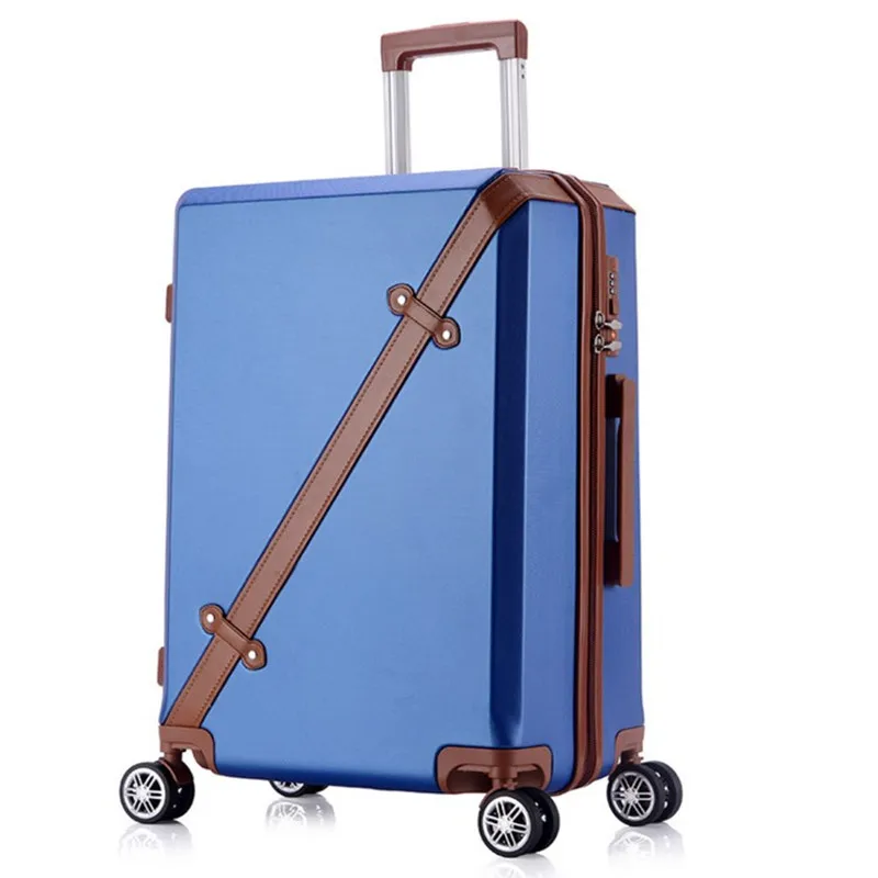 20 24 дюймов чемодан на колёсиках бизнес путешествия 4 чемодан на колесах сумка Водонепроницаемый Высокое качество Ретро тележка чехол большой емкости