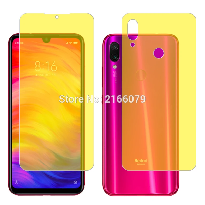 Для Xiaomi Redmi Note 8 7 7S 6 Pro 6A 5 мягкая задняя крышка из ТПУ Защитная прозрачная пленка