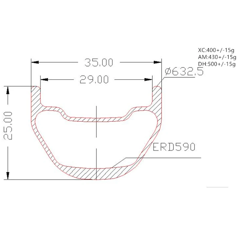 Графеновый 29er углеродный диск mtb диски XC AM 35x25 мм безкрюковый бескамерные колеса