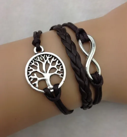 

1pc infinity handmade cord tree charm 3202 mini order 10$