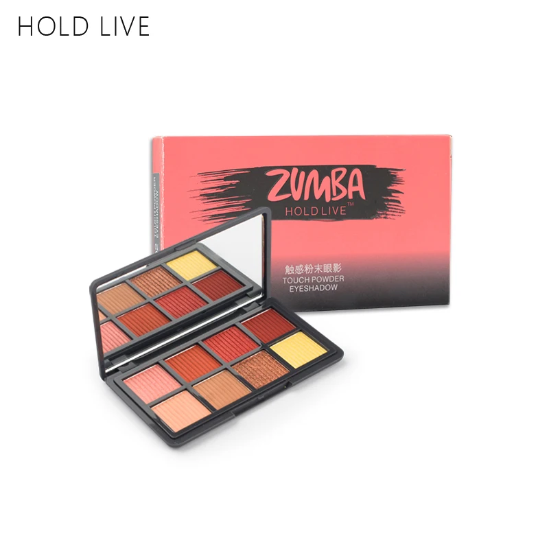 

HOLD LIVE Touch Powder Eyeshadow Palette Makeup 8 Colors Pigment Glitter Red Eye Shadow Peach Color Cosmetics Beauty Make Up Kit