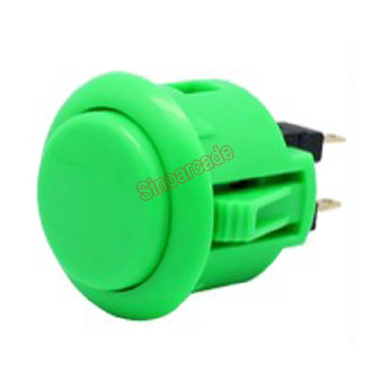 6 шт./лот Sanwa OBSF-30 кнопка для аркадных DIY частей шкафа 13 цветов - Цвет: Green