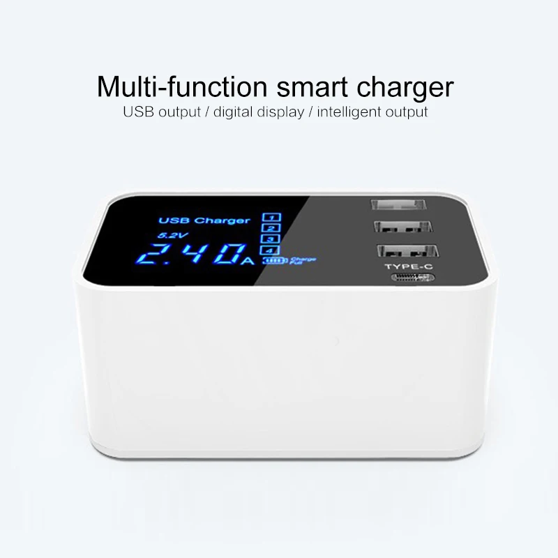الهاتف شاحن عرض قدرة البطارية 4 منافذ USB الهاتف الذكي تهمة LCD لوحة شاشة نوع-C شواحن الولايات المتحدة/الاتحاد الأوروبي/ المملكة المتحدة/الاتحاد ... الهاتف شاحن عرض قدرة البطارية 4 منافذ USB الهاتف الذكي تهمة LCD لوحة شاشة نوع-C شواحن الولايات المتحدة/الاتحاد الأوروبي/ المملكة المتحدة/الاتحاد ...