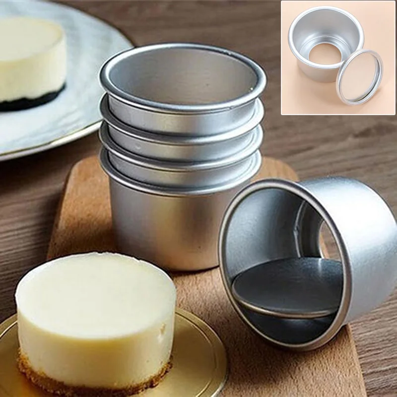 

5Pcs Mini Homemade optional size pastry pudding mold bakew New arrival nonstick baking cups metal aluminum baking form mould