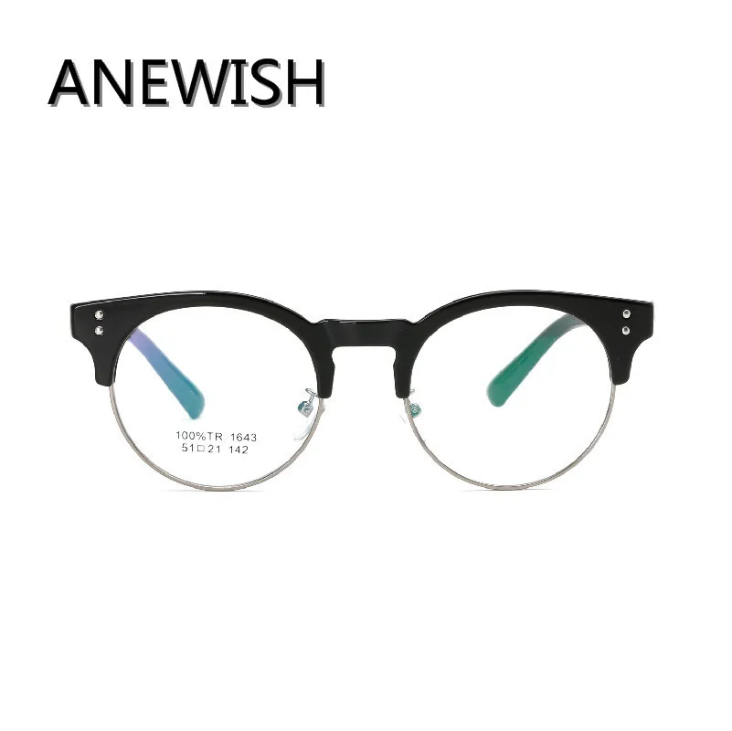 Anewish 2018 корейская мода оптических TR90 высокое качество Очки Для женщин ретро