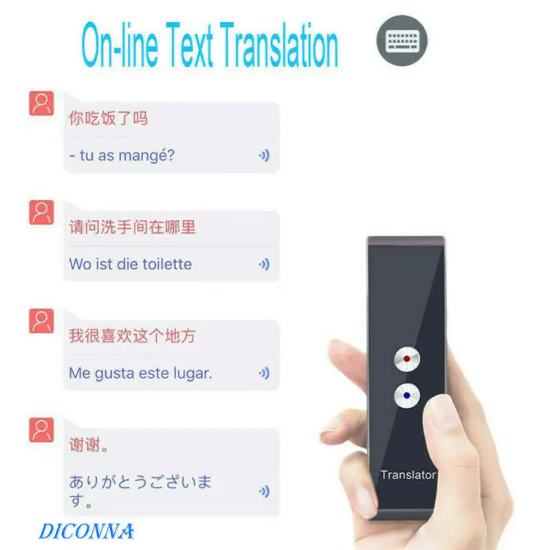 Умный голосовой переводчик портативный двухсторонний в режиме реального времени многоязычный Интеллектуальный перевод поддержка 40+ язык s