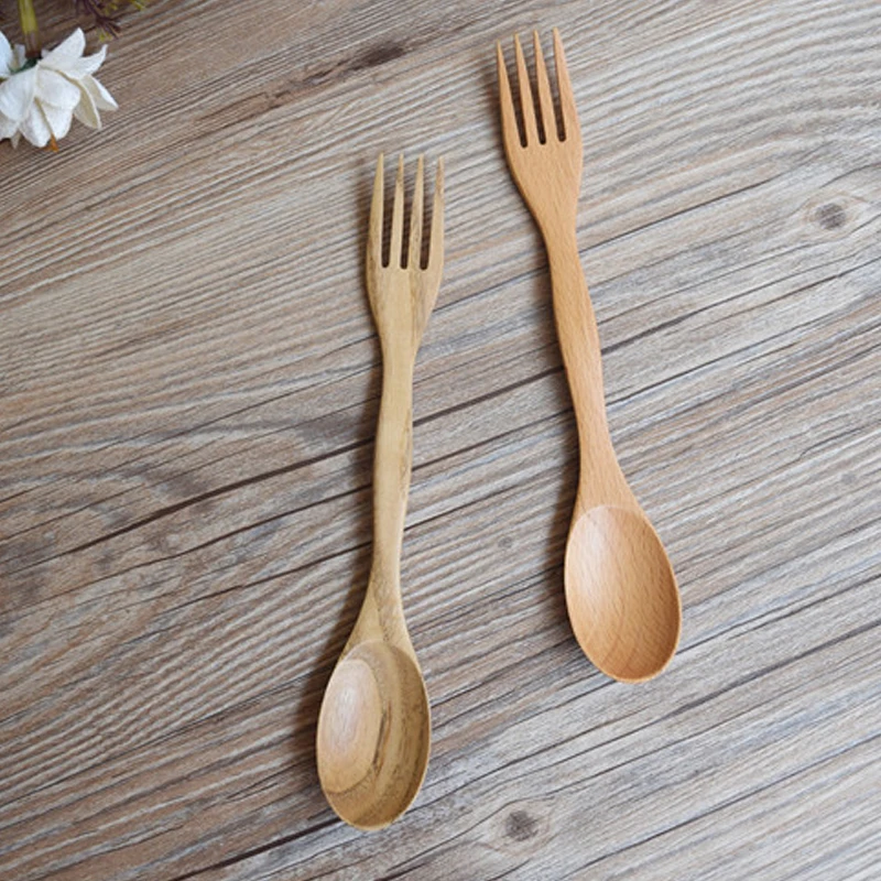 wood spoon fork