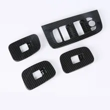 4 шт. углеродного волокна для Volvo XC60 электрическая подъемная лебедка Переключатель отделка двери межкомнатные Кнопка панель наклейка для автомобиля Средства для укладки волос